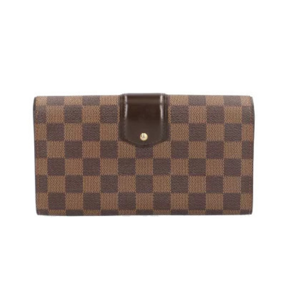 Louis Vuitton Canvas Long Sistina Portefeuille Damier Wallet Brown